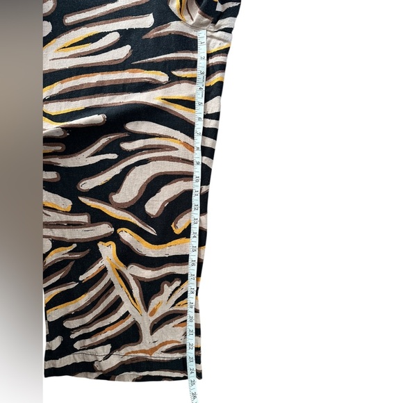 Cleo Linen-Blend Ankle Pants – Zebra Inspired Print – Size XL - Picture 6 of 9